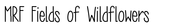 MRF Fields of Wildflowers font preview